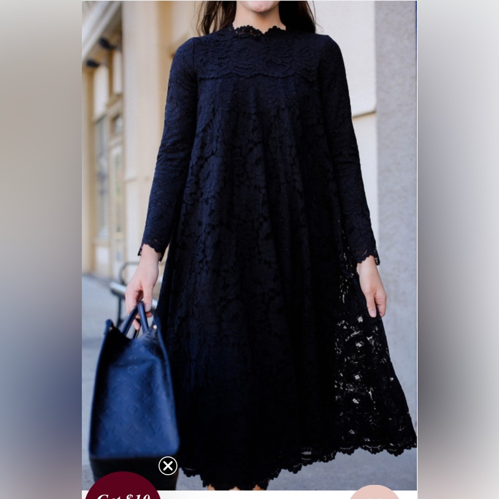 Dainty Jewells Classic Black Lace Dress